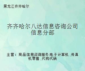 齐齐哈尔八达信息咨询公司信息分部 专业信息咨询服务的本地实践与价值探索